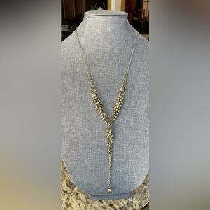 Long Gold Cluster Drop Y-Necklace - Women Jewelry